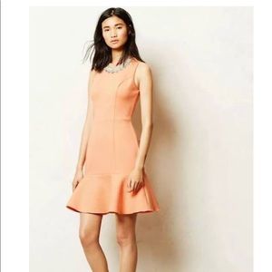 Maeve Anthropologie Peach Trumpet Dress